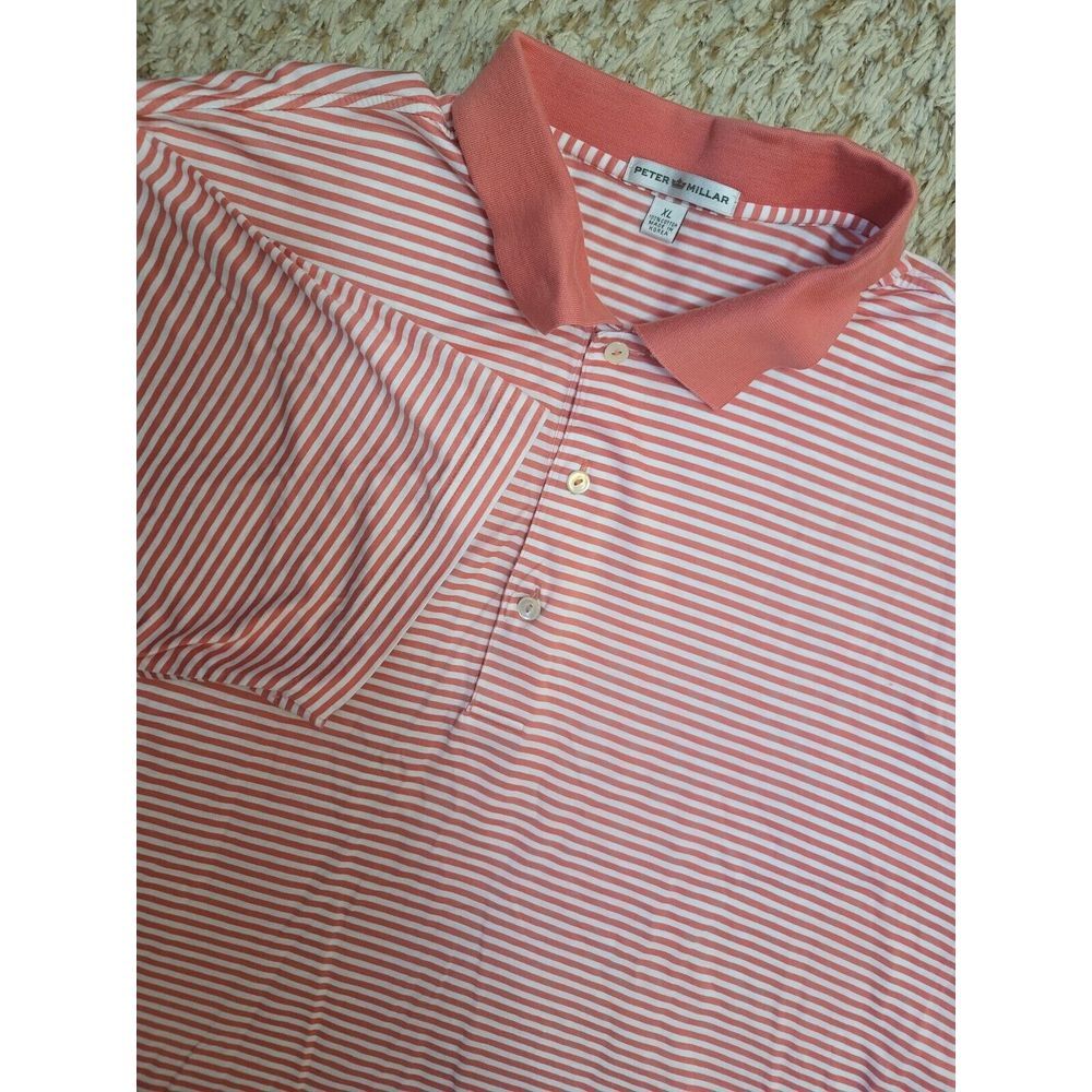 Peter Millar Polo Men's Size XL Striped‎ Short Sleeve 10080B